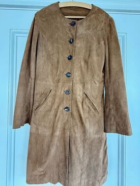 Suede coat S